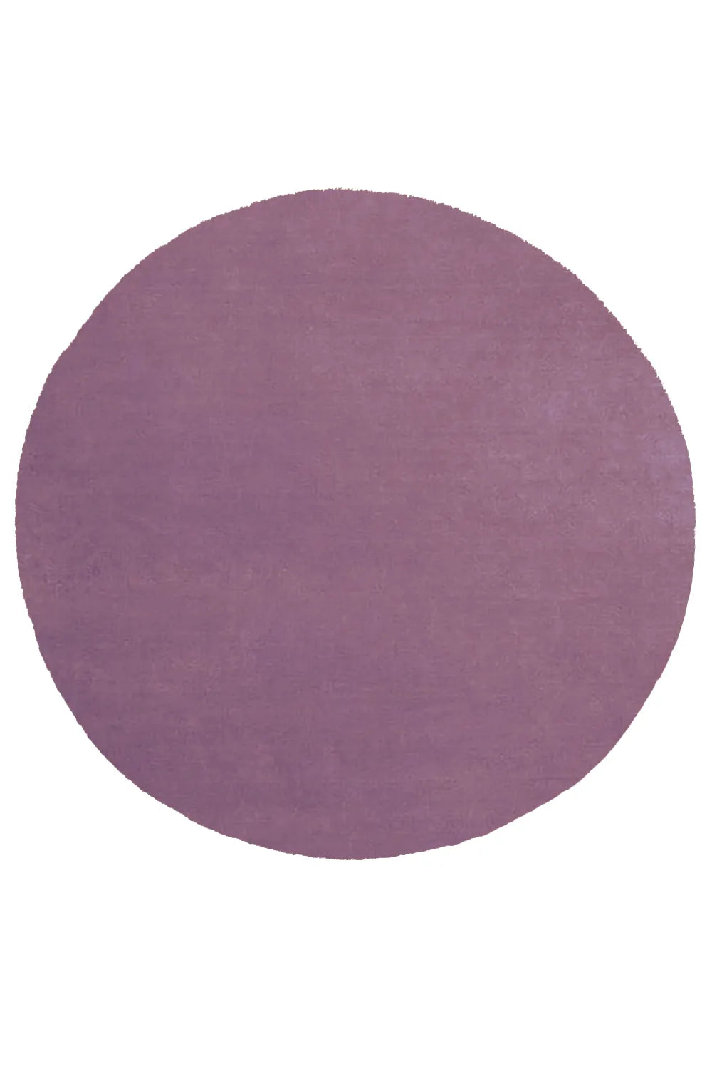 Custom Handmade Solid Color Round Wool Rug plum