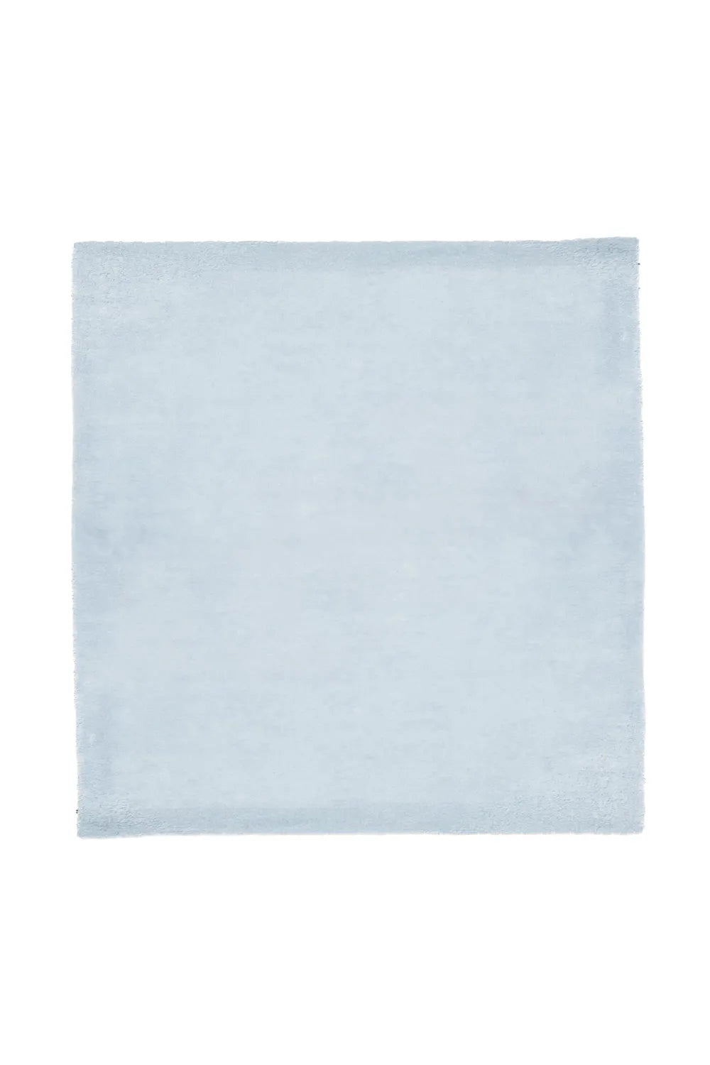 Solid Color Square Hand Tufted Wool Rug baby Blue