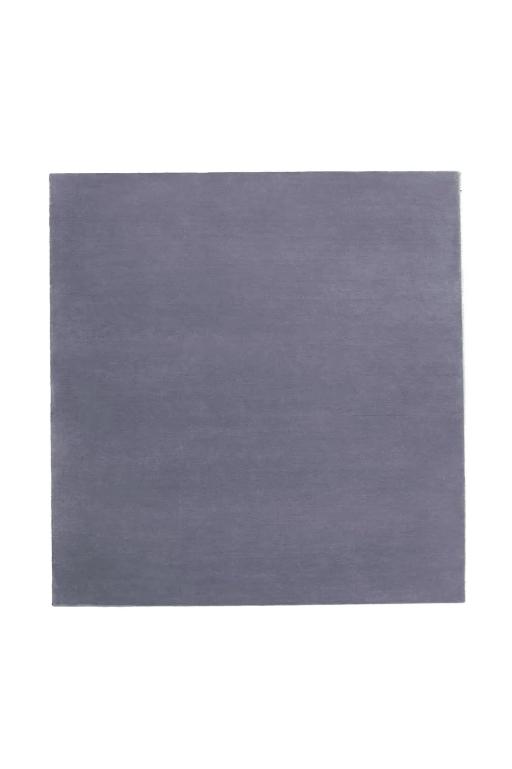 Solid Color Square Hand Tufted Wool Rug Blue