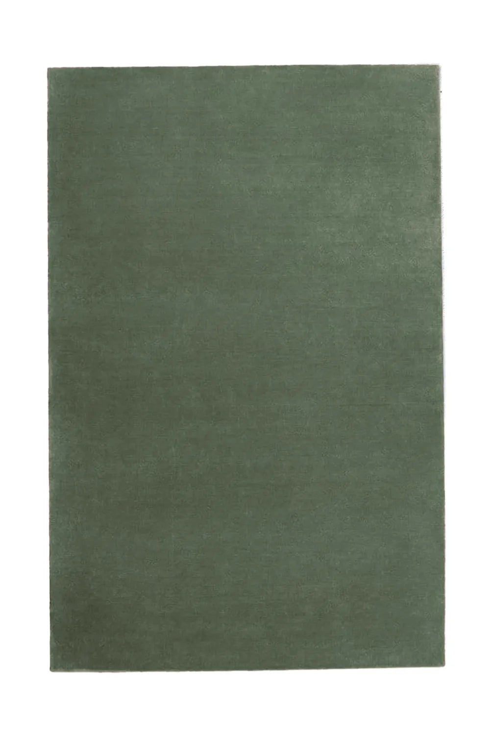 Solid Green Custom Hand Tufted Wool Rug Modern