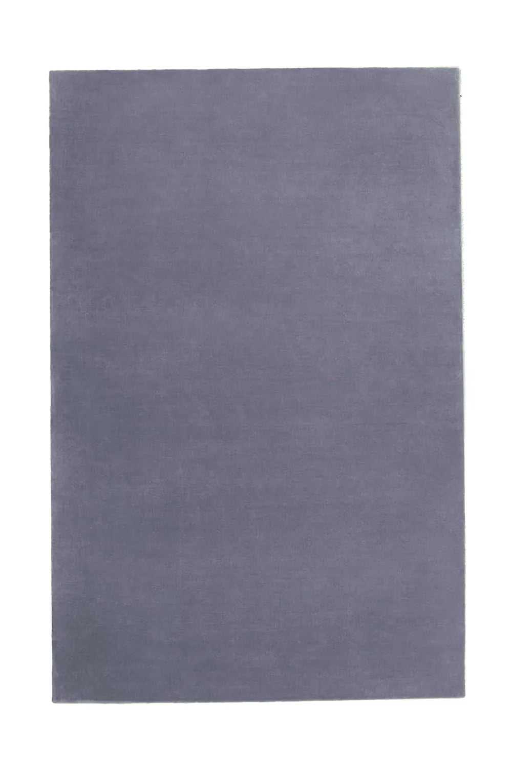 Solid Dusty Purple Blue Gray Custom Hand Tufted Wool Rug Modern