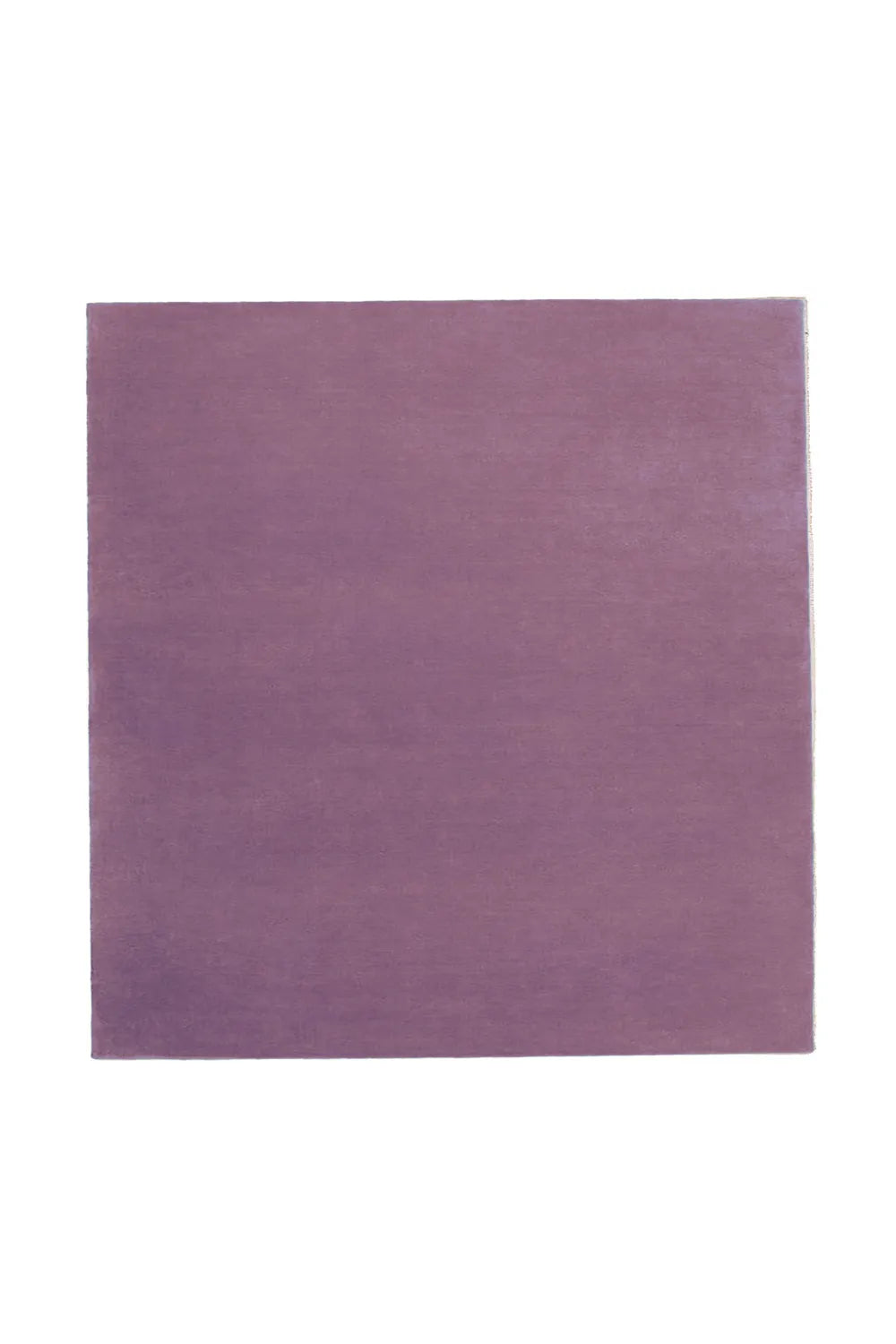 Solid Color Square Hand Tufted Wool Rug Purple