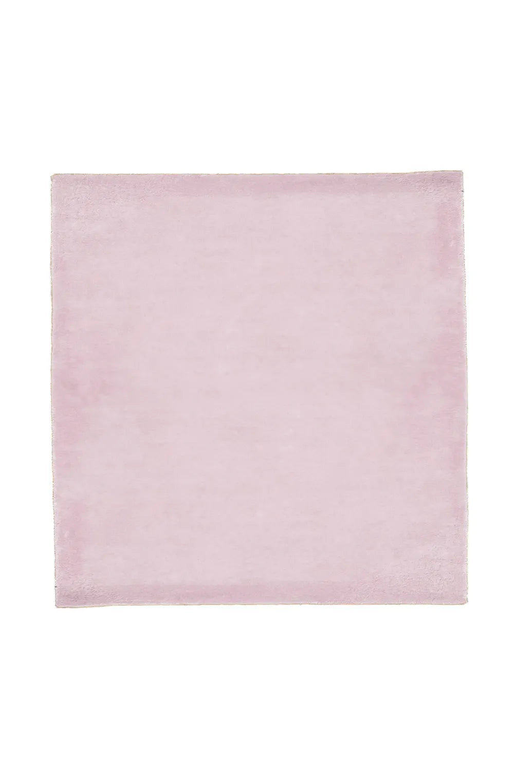 Solid Color Square Hand Tufted Wool Rug Pink