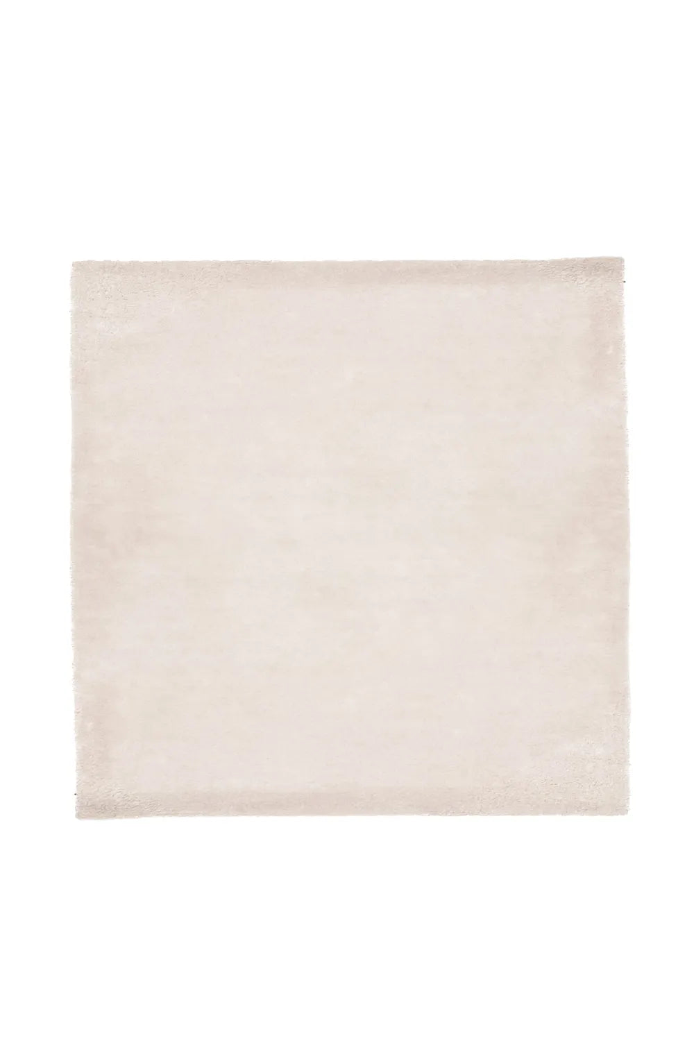 Solid Color Square Hand Tufted Wool Rug Tan White