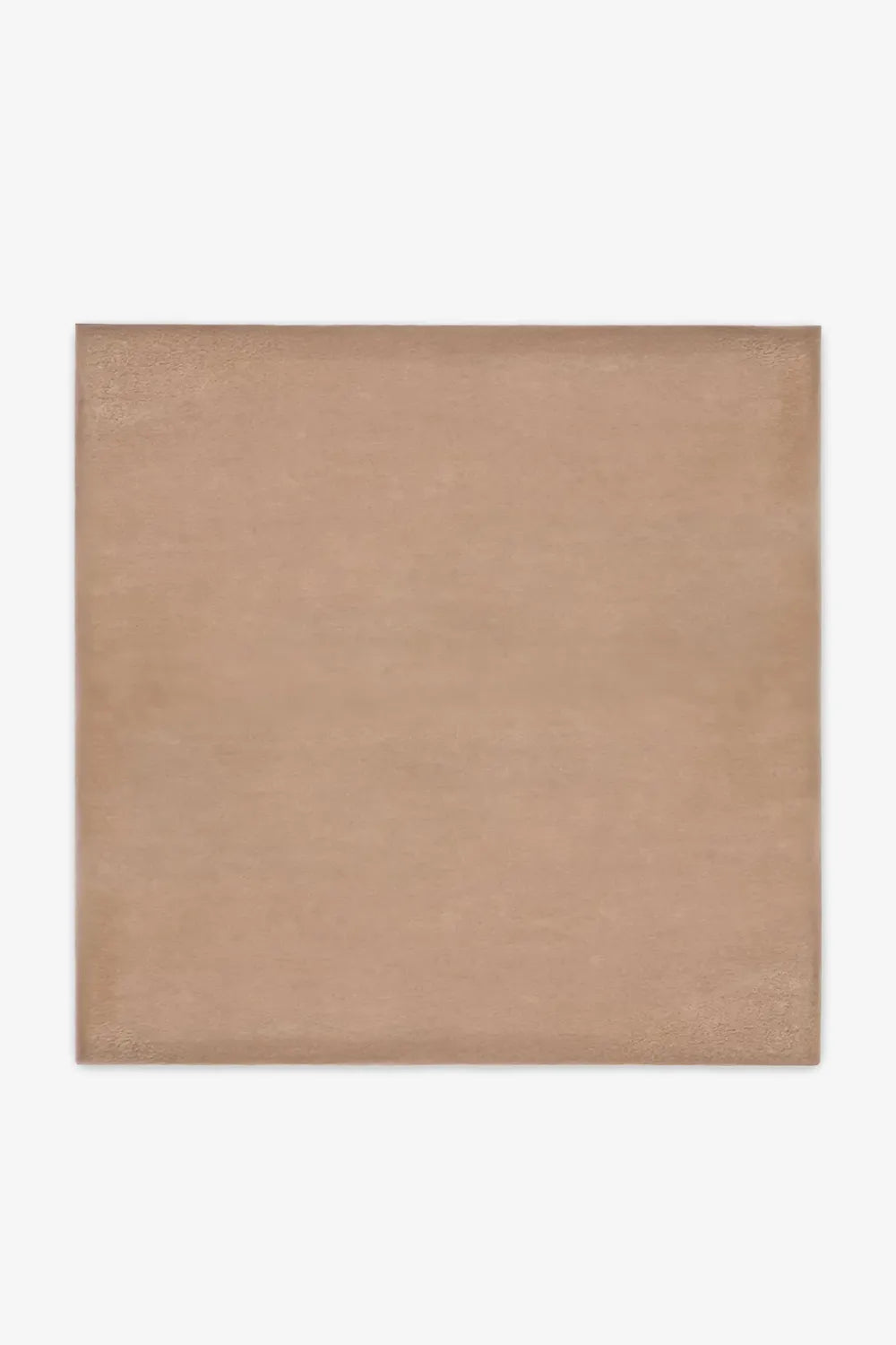 Warm tan wool square rug, available as a 6x6 or 8 ft square rug, ideal for cozy modern and neutral spaces light brown