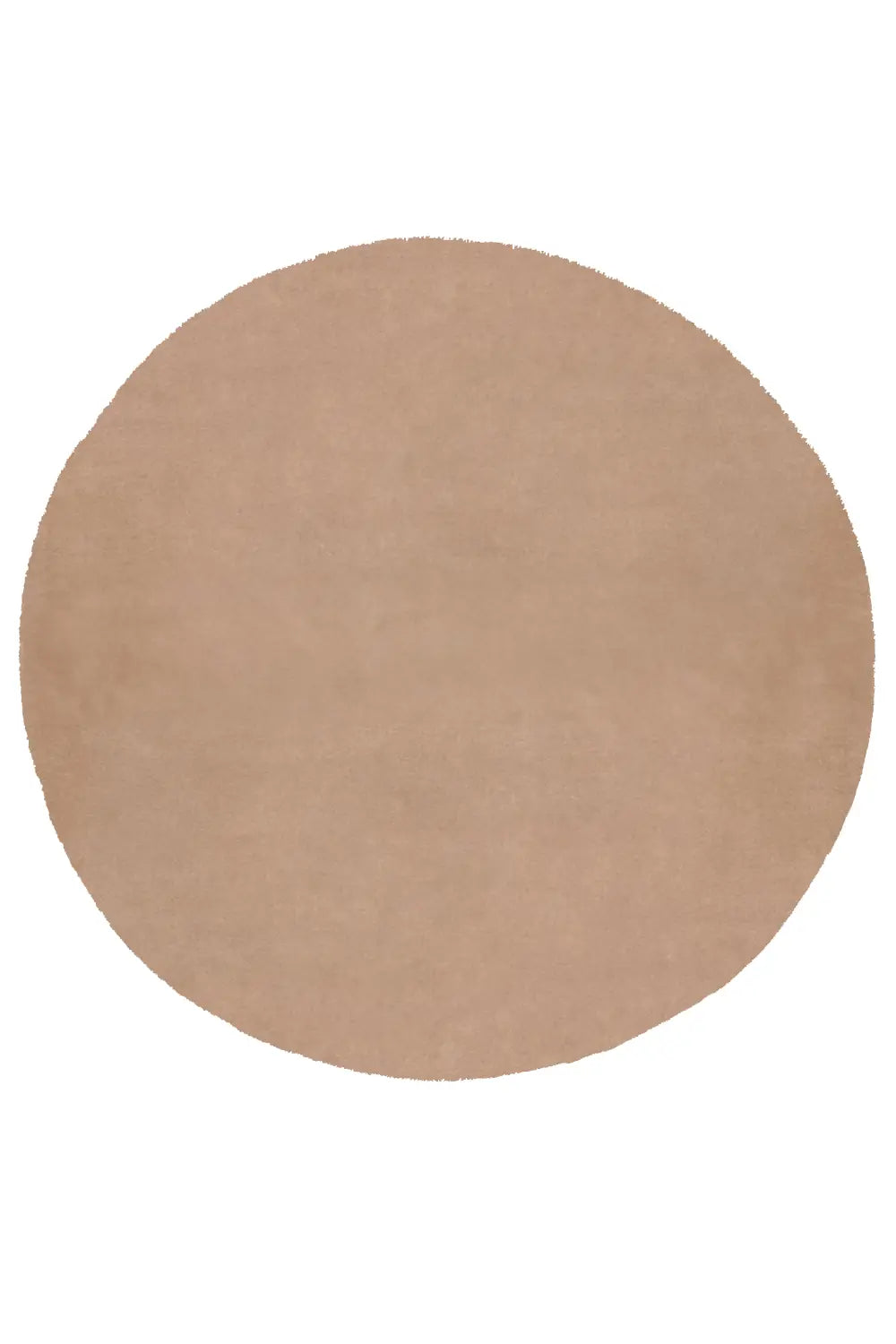 Custom Handmade Solid Color Round Wool Rug brown tan