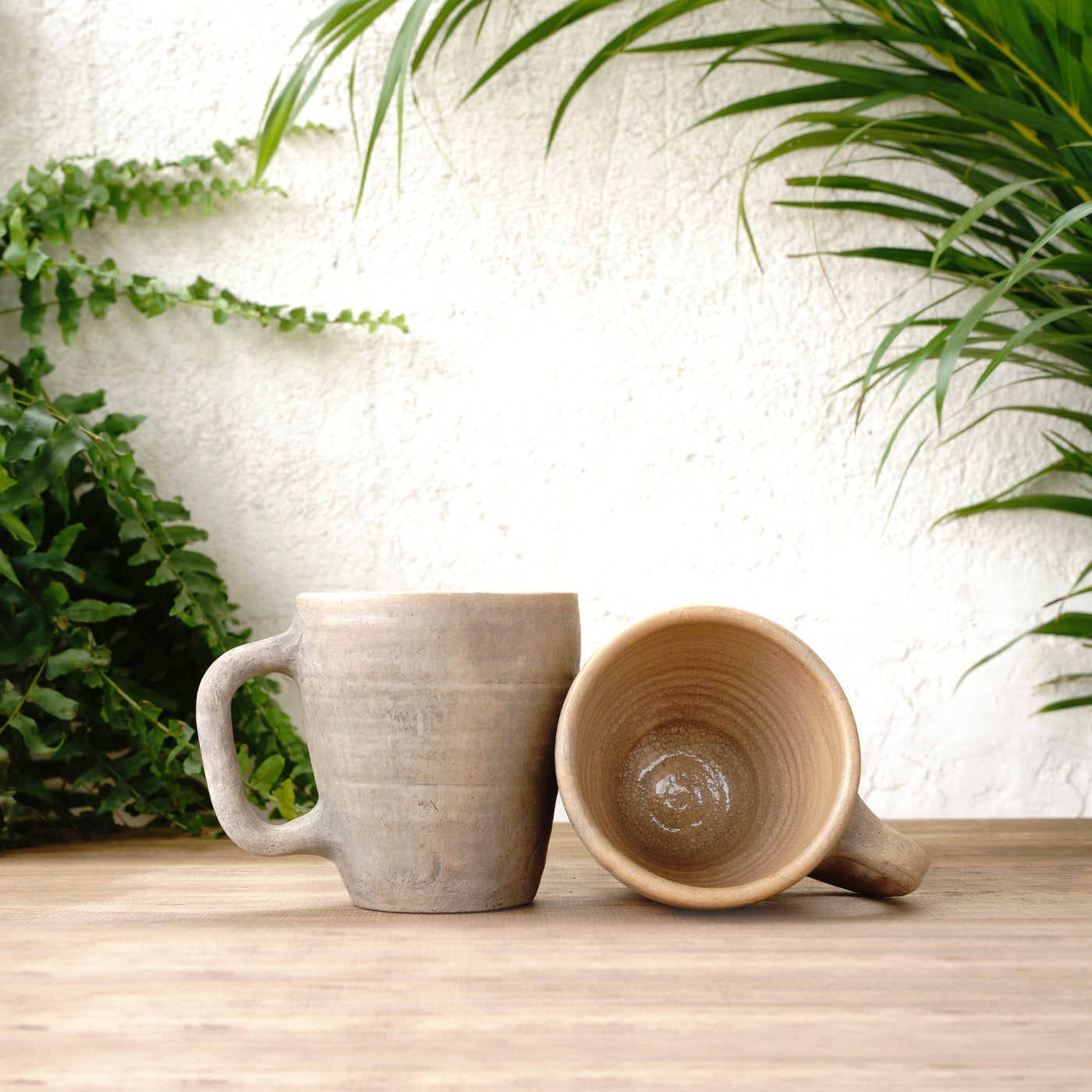Large Natural Handmade Ceramic Mug