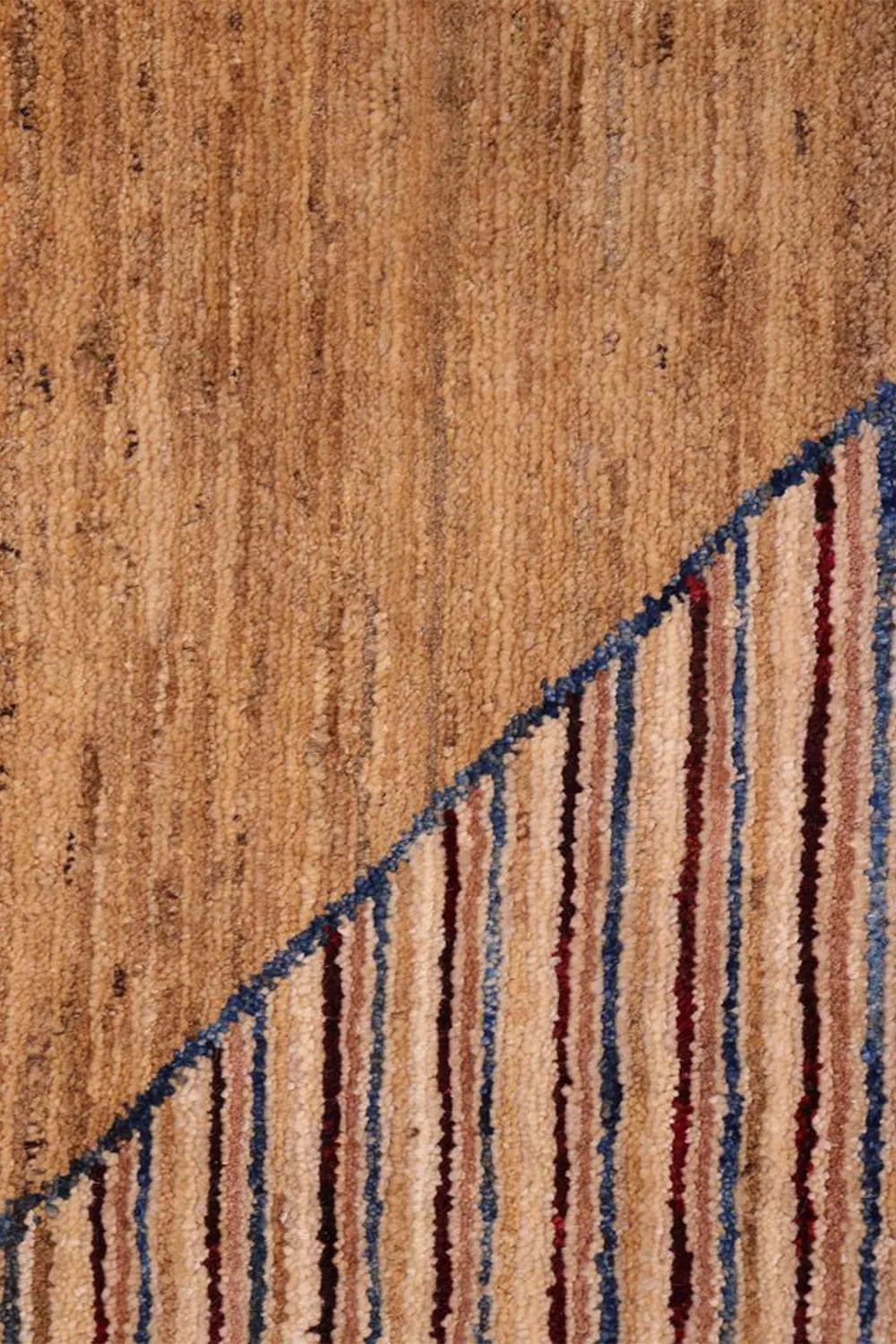elegant burgundy wool rug with geometric mid-century pattern