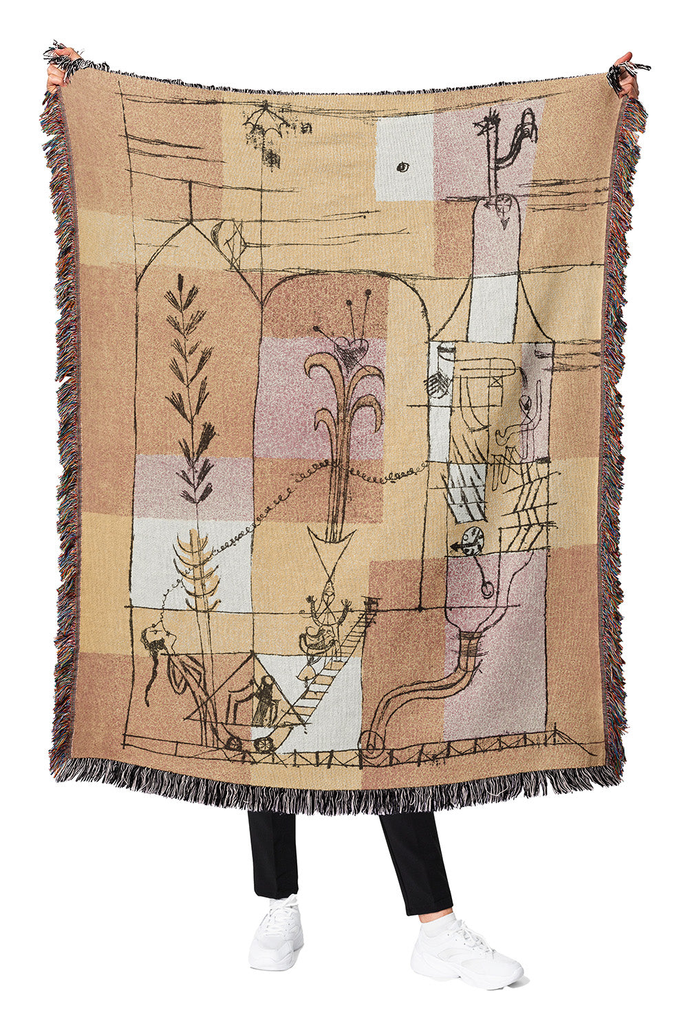 Woven Blanket Featuring Paul Klee's 'In the Spirit of Hoffmann' (1921)