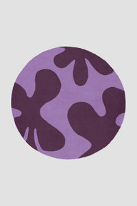 round abstract rug changing colors in online rug customizer