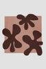 custom square rug with abstract floral design