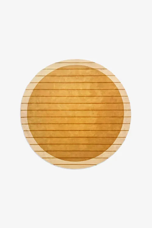 gold round rug