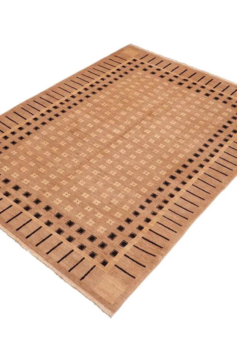 Elegant hand-knotted mid-century rug, perfect for a modern interior design.
