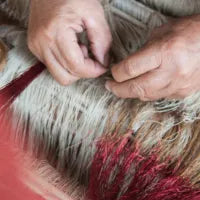 shag wool rug handmade process
