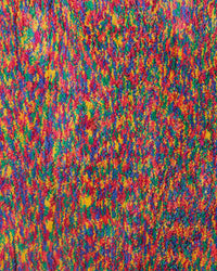 Eclectic colorful rug. Jubi original design hand made in Brooklyn, NY using 100% recycled cotton