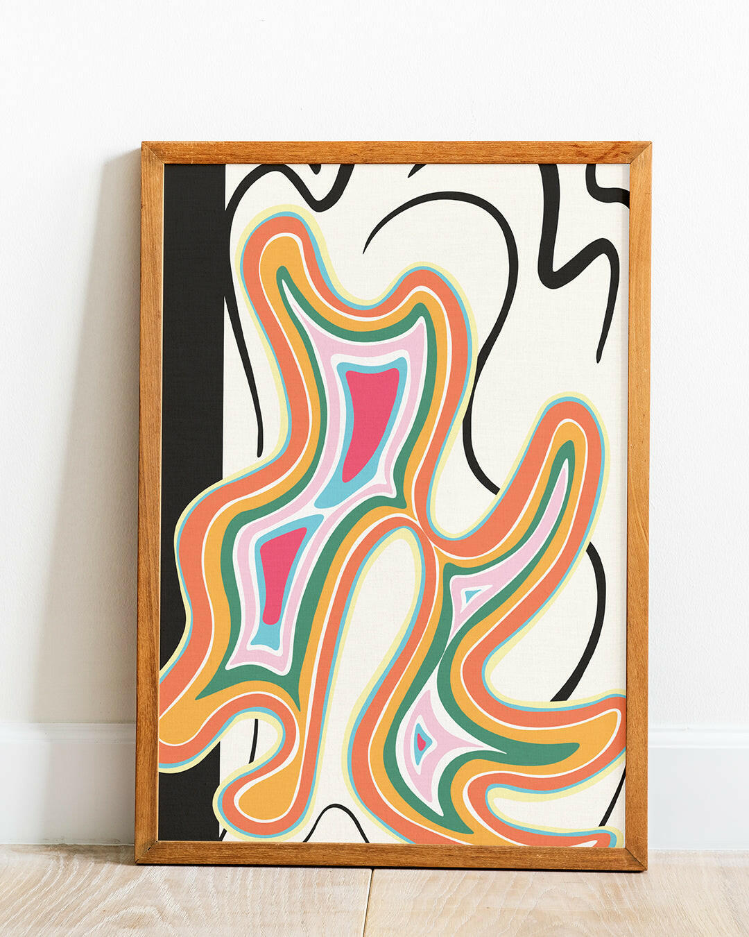 ビンテージ　MODERN GEOMETORIC ART PRINT Mid Century Modern Wall Art Print Set of 3, Neutral Abstract